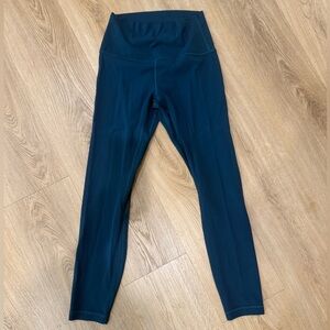 Teal lulu lemon align 25 in size 6